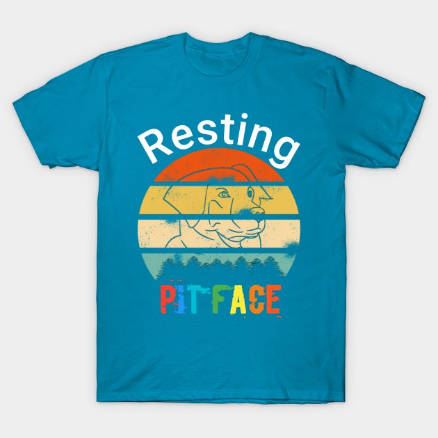 Vintage resting pit face dog T-Shirt by FouadBelbachir46